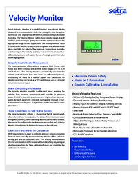 Thumbnail of document Data Sheet - SRIMV Velocity Sensor